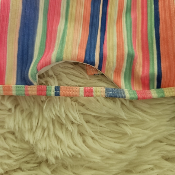 No Boundaries Multicolor Striped Bikini Top - Picture 2 of 5
